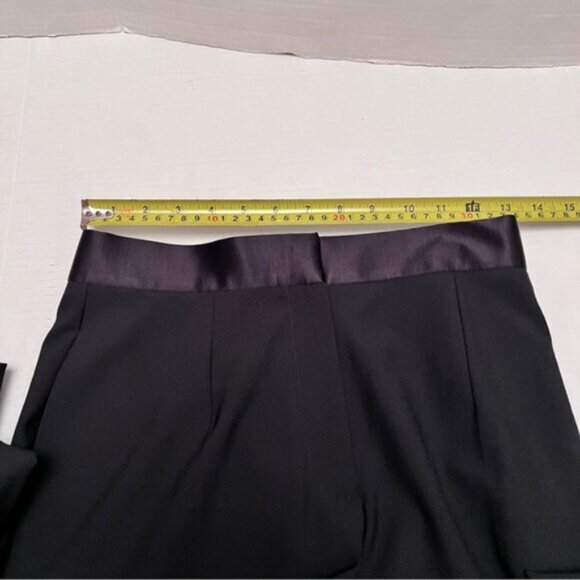 NENSI DOJAKA  BNWOT Satin-trimmed crepe wide-leg pant Made in Italy M - Picture 10 of 16